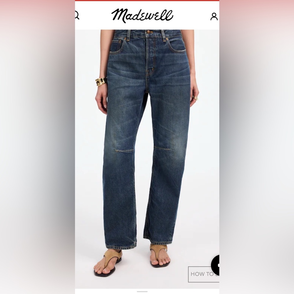 Madewell Women's Dark Wash Darted Barrel Jeans - Blue
